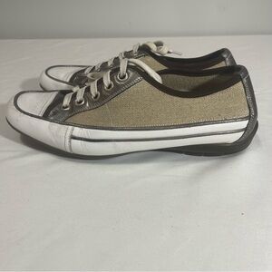 Donald J Pliner Low-Top Sport Cori Sneakers Made in Italy Tan Womens Size 9.5M